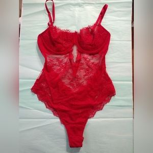 Victoria's Secret Red Lace Teddy - NWT